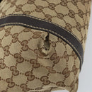 GUCCI GG Canvas Web Sherry Line Tote Bag Beige Gold 211937 Auth gh1522-14