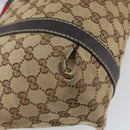 GUCCI GG Canvas Web Sherry Line Tote Bag Beige Gold 211937 Auth gh1522-16