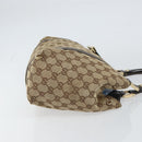 GUCCI GG Canvas Web Sherry Line Tote Bag Beige Gold 211937 Auth gh1522-3