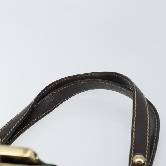 GUCCI GG Canvas Web Sherry Line Tote Bag Beige Gold 211937 Auth gh1522