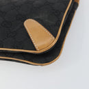 GUCCI GG Canvas Tote Bag Black Gold 114913 Auth gh1523-9