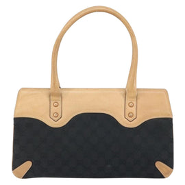 GUCCI GG Canvas Tote Bag Black Gold 114913 Auth gh1523 - 0