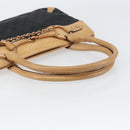 GUCCI GG Canvas Tote Bag Black Gold 114913 Auth gh1523-7