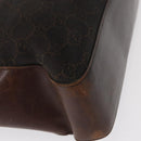 GUCCI GG Canvas Tote Bag Brown Silver 73983 Auth gh1524-9