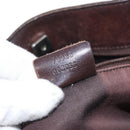 GUCCI GG Canvas Tote Bag Brown Silver 73983 Auth gh1524-12