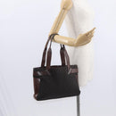 GUCCI GG Canvas Tote Bag Brown Silver 73983 Auth gh1524-22