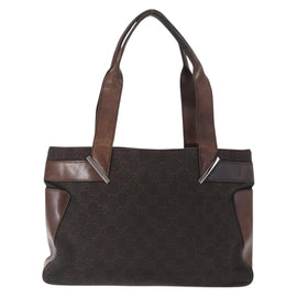 GUCCI GG Canvas Tote Bag Brown Silver 73983 Auth gh1524 - 0