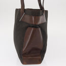 GUCCI GG Canvas Tote Bag Brown Silver 73983 Auth gh1524-3