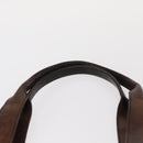 GUCCI GG Canvas Tote Bag Brown Silver 73983 Auth gh1524-8