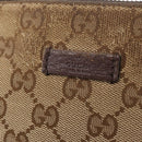 GUCCI GG Canvas Shoulder Bag Beige Silver 114273 Auth gh1525-17