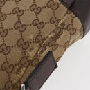 GUCCI GG Canvas Shoulder Bag Beige Silver 114273 Auth gh1525-5