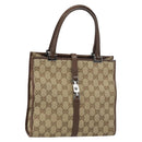 GUCCI GG Canvas Jackie Shoulder Bag Beige Silver 002 1065 3444 Auth gh1526-1