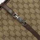 GUCCI GG Canvas Jackie Shoulder Bag Beige Silver 002 1065 3444 Auth gh1526-17