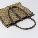 GUCCI GG Canvas Jackie Shoulder Bag Beige Silver 002 1065 3444 Auth gh1526-6