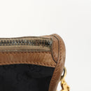 GUCCI Web Sherry Line GG Canvas Hand Bag 2way Black Gold Auth gh1528-10