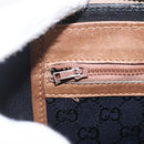 GUCCI Web Sherry Line GG Canvas Hand Bag 2way Black Gold Auth gh1528-21