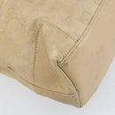 GUCCI GG Canvas Tote Bag Beige Gold 33890 Auth gh1529-9