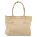 GUCCI GG Canvas Tote Bag Beige Gold 33890 Auth gh1529-2