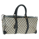 GUCCI GG Supreme Boston Bag PVC Navy Gold Auth gh1530-1