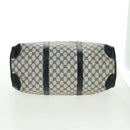 GUCCI GG Supreme Boston Bag PVC Navy Gold Auth gh1530-6