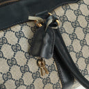 GUCCI GG Supreme Boston Bag PVC Navy Gold Auth gh1530-18