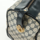 GUCCI GG Supreme Boston Bag PVC Navy Gold Auth gh1530-19