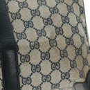 GUCCI GG Supreme Boston Bag PVC Navy Gold Auth gh1530-3