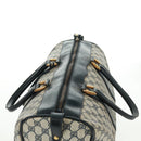 GUCCI GG Supreme Boston Bag PVC Navy Gold Auth gh1530-7