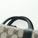 GUCCI GG Supreme Boston Bag PVC Navy Gold Auth gh1530-14
