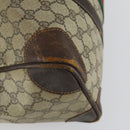GUCCI GG Supreme Web Sherry Line Boston Bag PVC Beige Gold Auth gh1531-17
