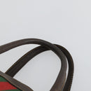 GUCCI GG Supreme Web Sherry Line Boston Bag PVC Beige Gold Auth gh1531-14