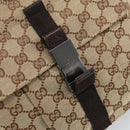 GUCCI GG Canvas Shoulder Bag Beige Silver 131211 Auth gh1532-18