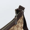 GUCCI GG Canvas Shoulder Bag Beige Silver 131211 Auth gh1532-19