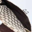 GUCCI GG Canvas Shoulder Bag Beige Silver 131211 Auth gh1532-25