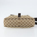 GUCCI GG Canvas Shoulder Bag Beige Silver 131211 Auth gh1532-5