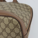 GUCCI GG Supreme Hand Bag PVC Beige Gold Auth gh1534-15