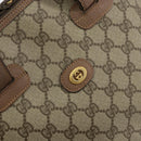 GUCCI GG Supreme Hand Bag PVC Beige Gold Auth gh1534-17