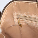 GUCCI GG Supreme Hand Bag PVC Beige Gold Auth gh1534-11