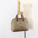 GUCCI GG Supreme Hand Bag PVC Beige Gold Auth gh1534-23
