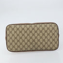 GUCCI GG Supreme Hand Bag PVC Beige Gold Auth gh1534-5