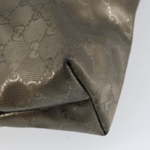 GUCCI GG Crystal Tote Bag Bronze Silver 211138 Auth gh1536