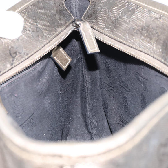 GUCCI GG Crystal Tote Bag Bronze Silver 211138 Auth gh1536