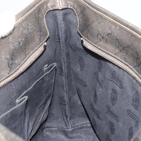 GUCCI GG Crystal Tote Bag Bronze Silver 211138 Auth gh1536