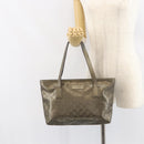 GUCCI GG Crystal Tote Bag Bronze Silver 211138 Auth gh1536-22