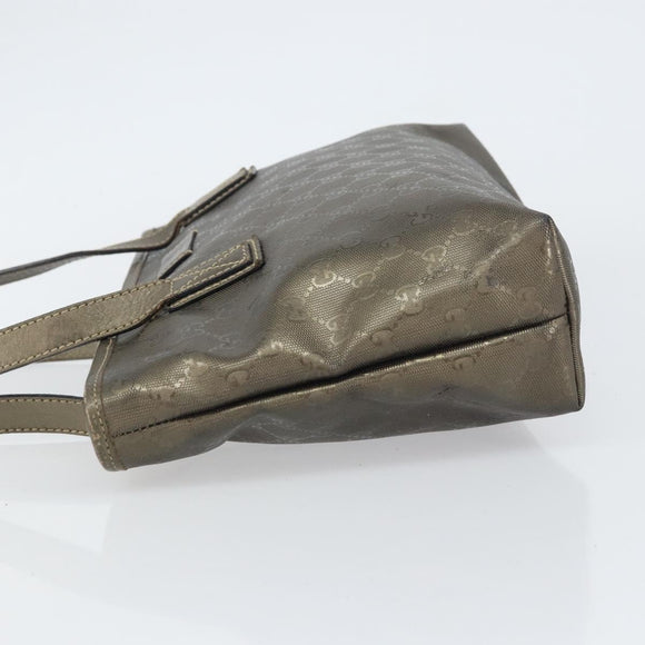 GUCCI GG Crystal Tote Bag Bronze Silver 211138 Auth gh1536