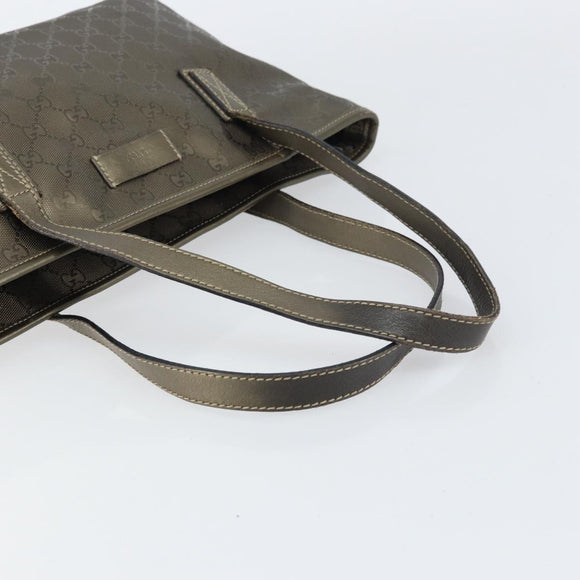 GUCCI GG Crystal Tote Bag Bronze Silver 211138 Auth gh1536