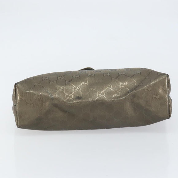 GUCCI GG Crystal Tote Bag Bronze Silver 211138 Auth gh1536
