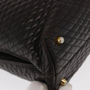 BALLY Chain Shoulder Bag Leather Brown Gold Auth gh1537-9