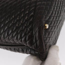 BALLY Chain Shoulder Bag Leather Brown Gold Auth gh1537-15