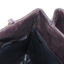 BALLY Chain Shoulder Bag Leather Brown Gold Auth gh1537-18